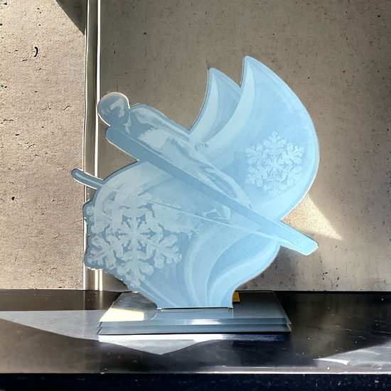 Cannes Printed Acrylic Ski Jumping Trophy