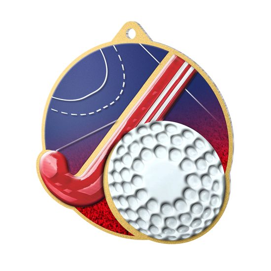 Aurum Stainless Steel Field Hockey Medal