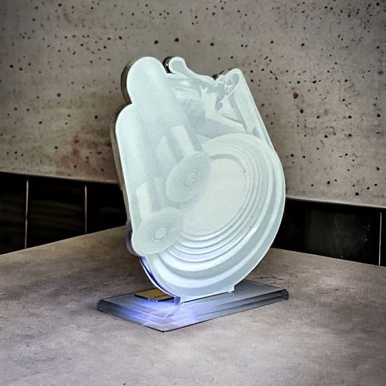 Cannes Printed Acrylic Pigeon Shooting Trophy