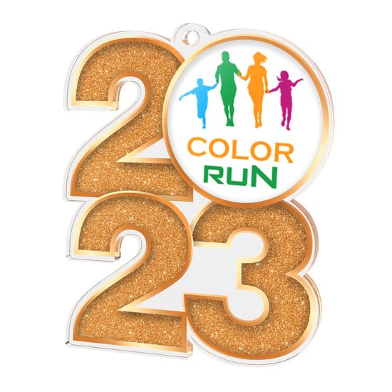 Color Run 2023 Acrylic Medal