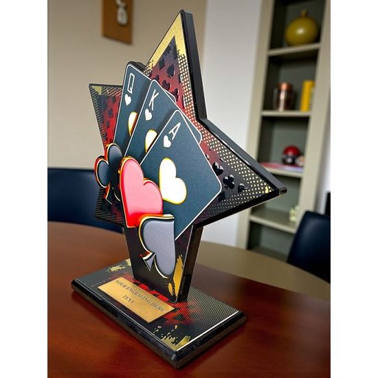 Liano Stainless Steel Card games Trophy