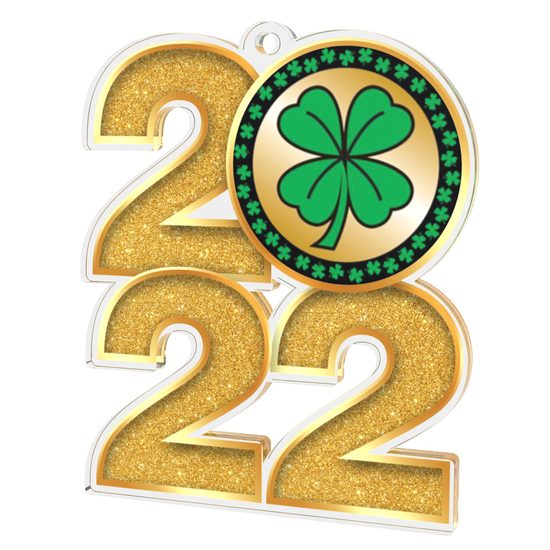 Irish Clover 2022 Gold Acrylic Medal