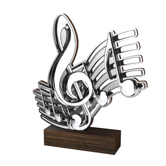 Sierra Classic Music Notes Real Wood Trophy