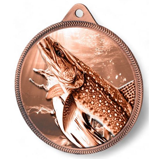 Trout Fishing Texture Classic Print Bronze Medal