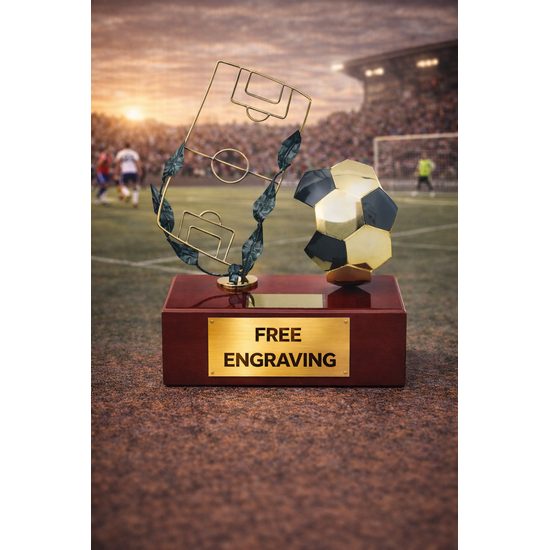 Santander Soccer ball Pitch Handmade Metal Trophy