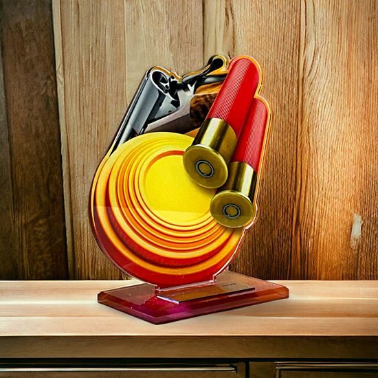Cannes Printed Acrylic Pigeon Shooting Trophy