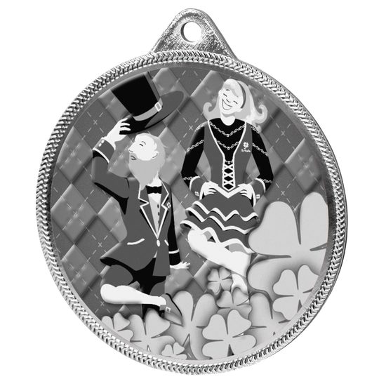 Irish Dance Classic Texture 3D Print Silver Medal