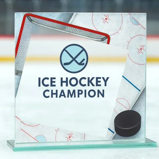 Eloise Ice Hockey Full Colour Printed Glass Award