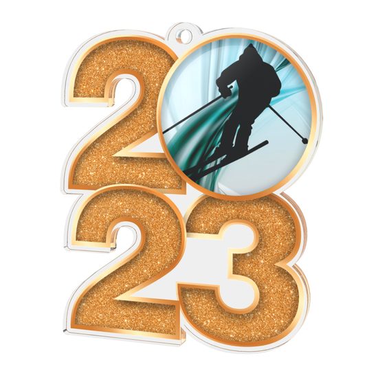 Skiing 2023 Acrylic Medal