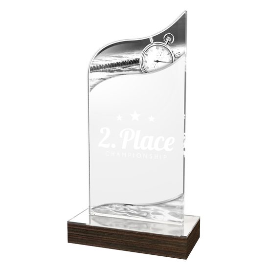 United Acrylic Wood Classic Swimming Trophy