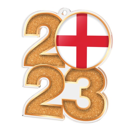 England Flag Acrylic 2023 Medal