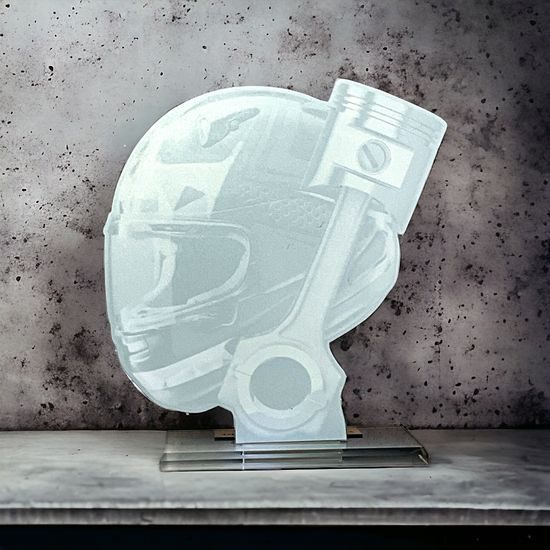 Cannes Printed Acrylic Moto Trophy