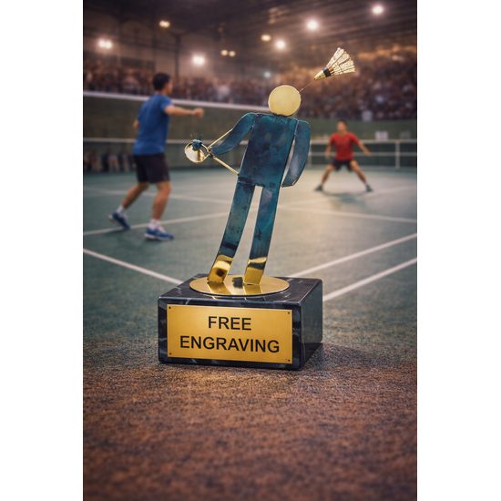 Toledo Badminton Handmade Metal Trophy
