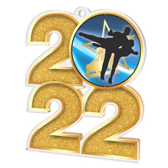 Ice Dance 2022 Gold Acrylic Medal