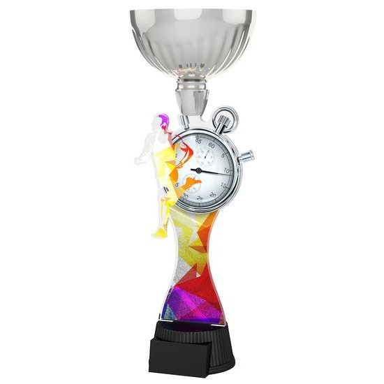 Montreal Running Stopwatch Silver Cup Trophy