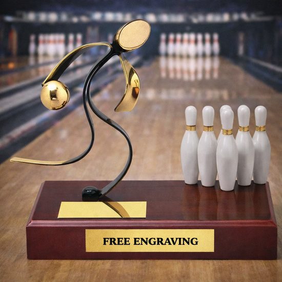 Barcelona Bowling Handmade Metal Trophy