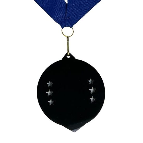 Noir Stainless Steel Tennis Medal
