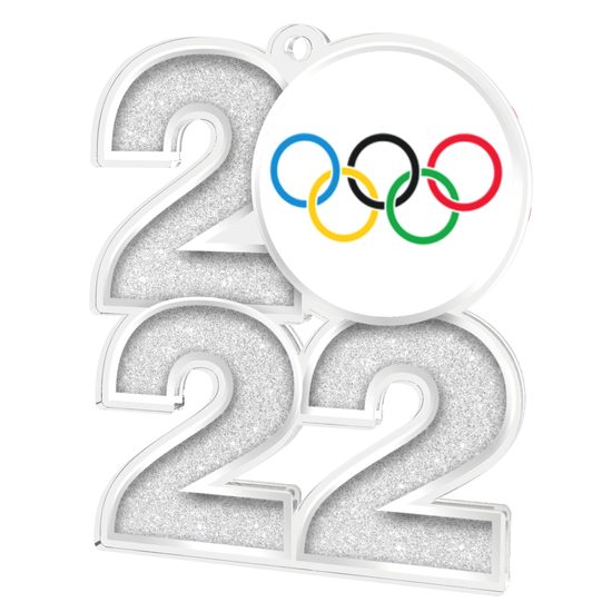Olympics 2022 Silver Acrylic Medal
