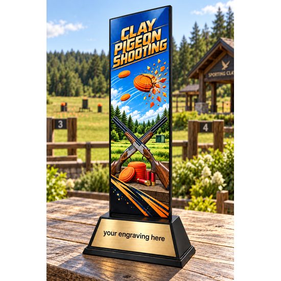 Shadowline Clay Pigeon Shooting Metal Trophy