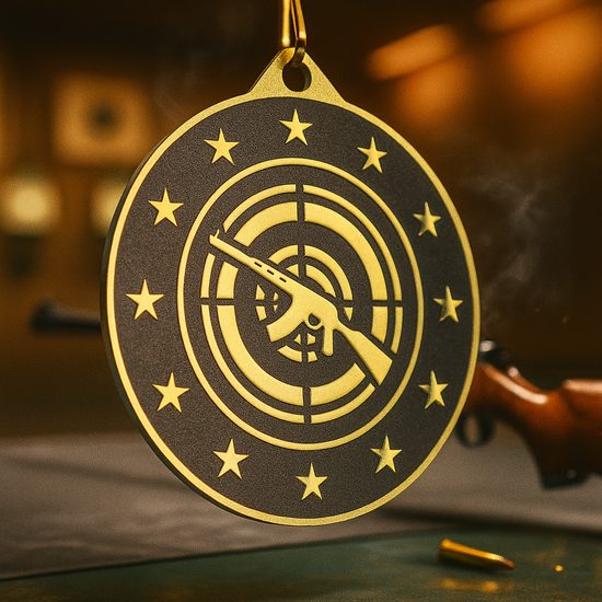 Valor Stainless Steel Shooting Medal