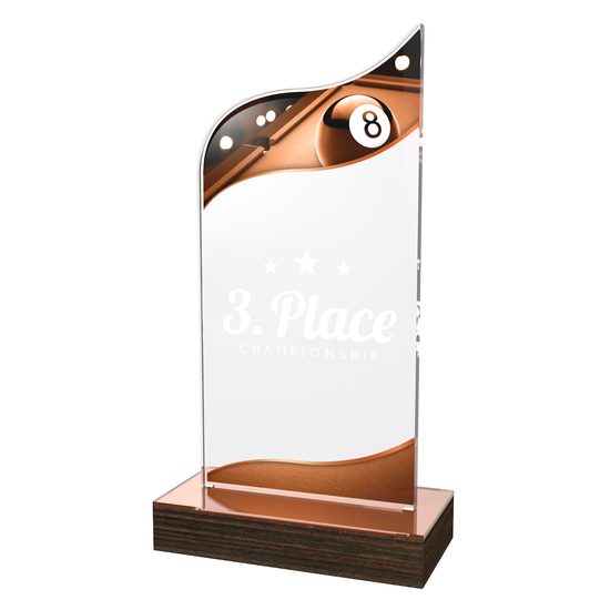 United Acrylic Wood Classic Pool Trophy