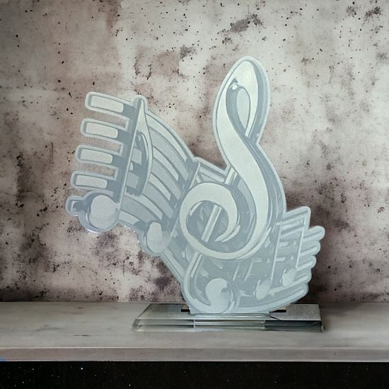 Cannes Printed Acrylic Music Notes Trophy