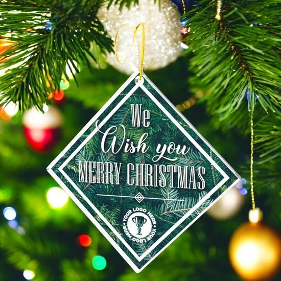 Christmas Diamond Custom Made Printed Ornament