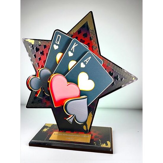 Liano Stainless Steel Card games Trophy