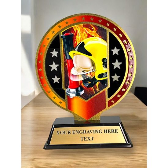 Sentinel Stainless Steel Firefighters Trophy