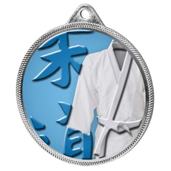 Martial Arts Kimono Color Texture 3D Print Silver Medal