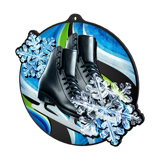 Rincon Black Acrylic Ice Skating Medal