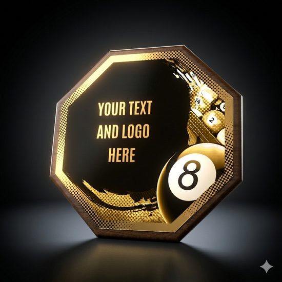 HEX Metal & Wood Pool Plaque