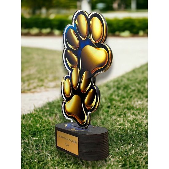 Altus Color Dog Paw Trophy