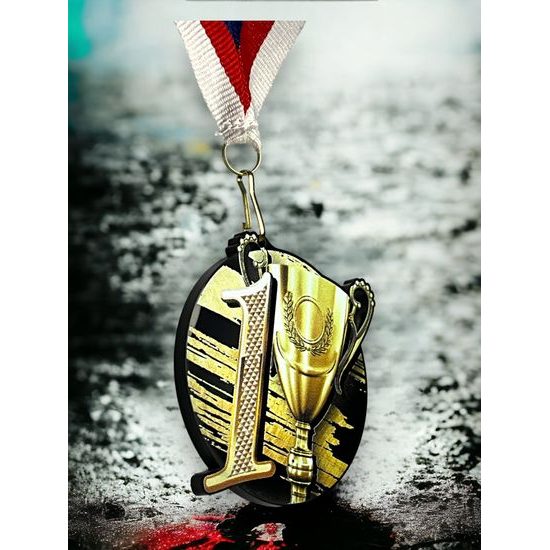 Rincon black acrylic Number 1 medal