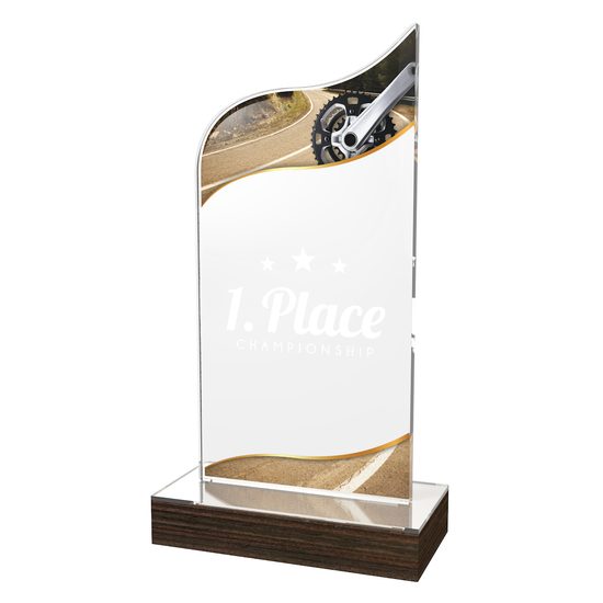 United Acrylic Wood Classic Cycling Trophy