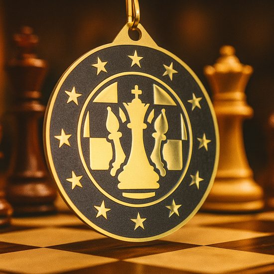 Valor Stainless Steel Chess Medal