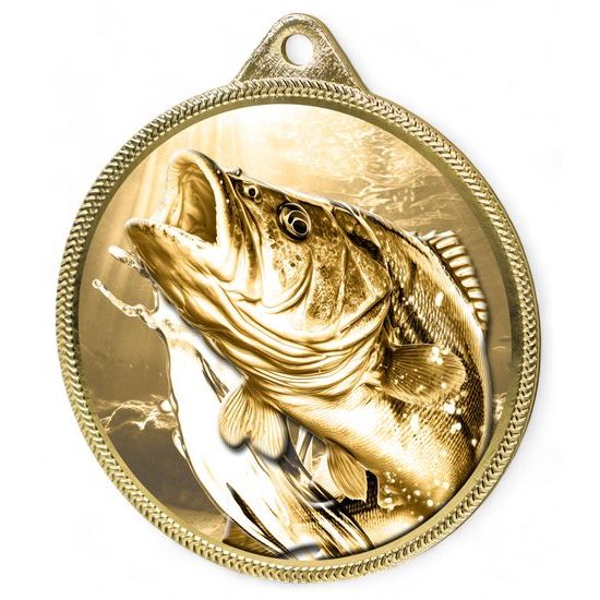 Carp Fishing Texture Classic Print Gold Medal
