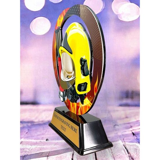 Onyx Stainless Steel Firefighters Trophy