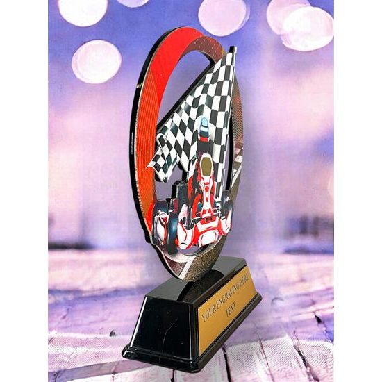 Onyx Stainless Steel Motorsport Trophy