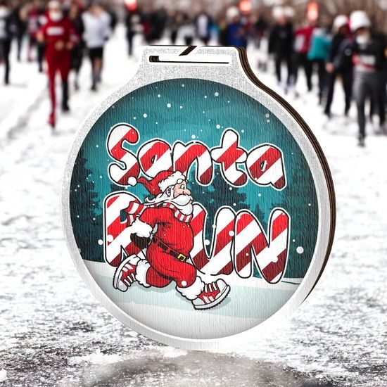 Habitat SantaRun Silver Eco Friendly Wooden Medal