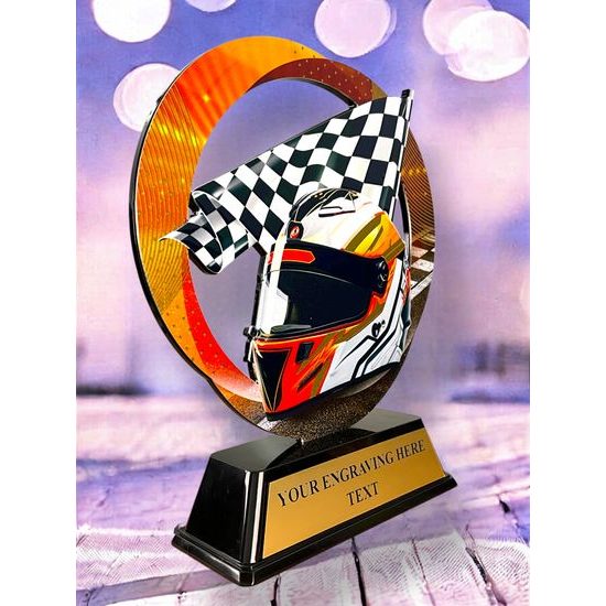 Onyx Stainless Steel Motorsport Trophy