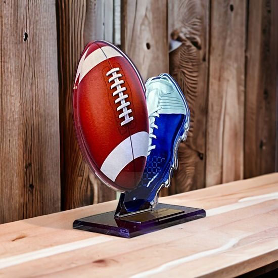 Cannes Printed Acrylic American Football Trophy