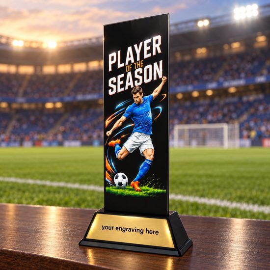 Shadowline Soccer Male Metal Player of the Season Trophy