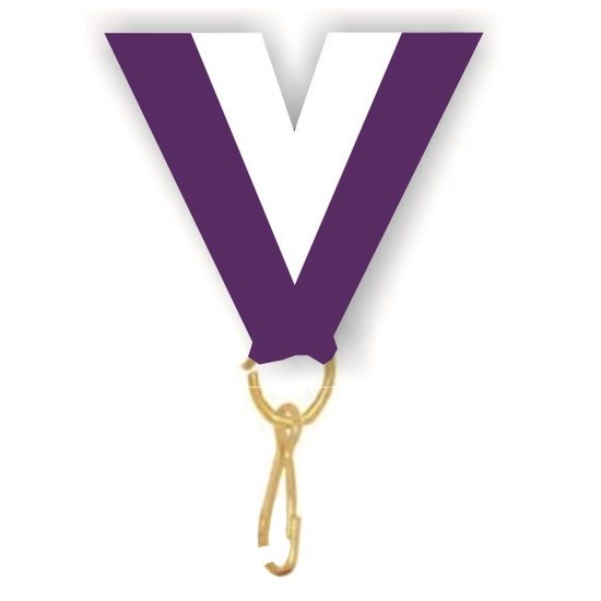 Purple & White Ribbon