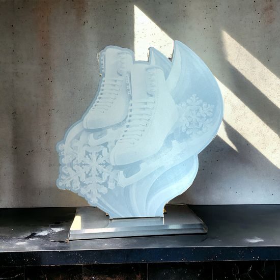 Cannes Printed Acrylic Skating Boots Trophy