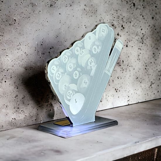 Cannes Printed Acrylic Pool Trophy