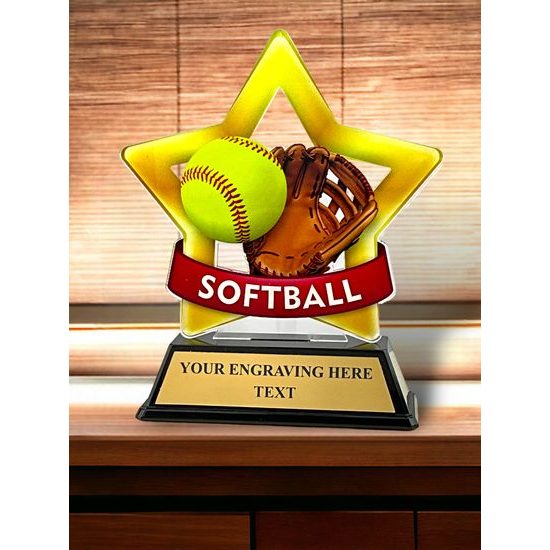 Mini Star Softball Trophy