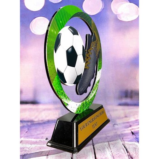 Onyx Stainless Steel Soccer Trophy
