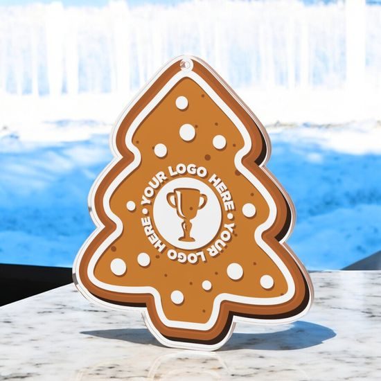 Gingerbread Tree Custom Made Printed Ornament