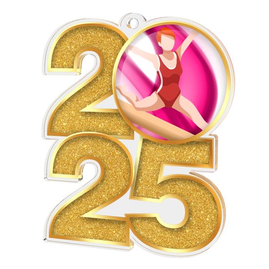 Gymnastics 2025 Acrylic Medal